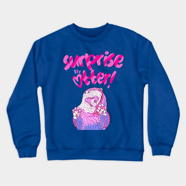 Surprise Otter! Crewneck Sweatshirt by marv42